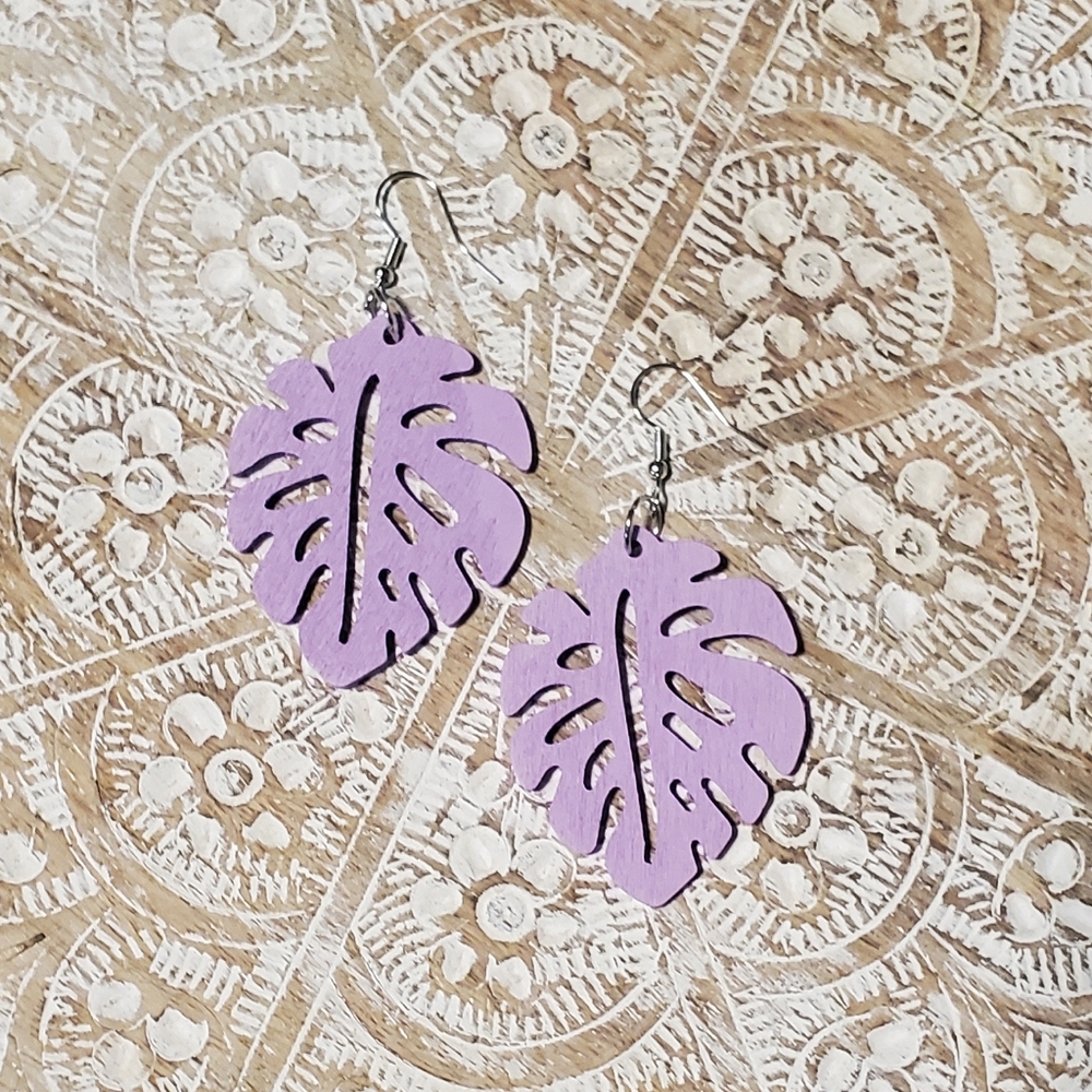 Monstera Earrings